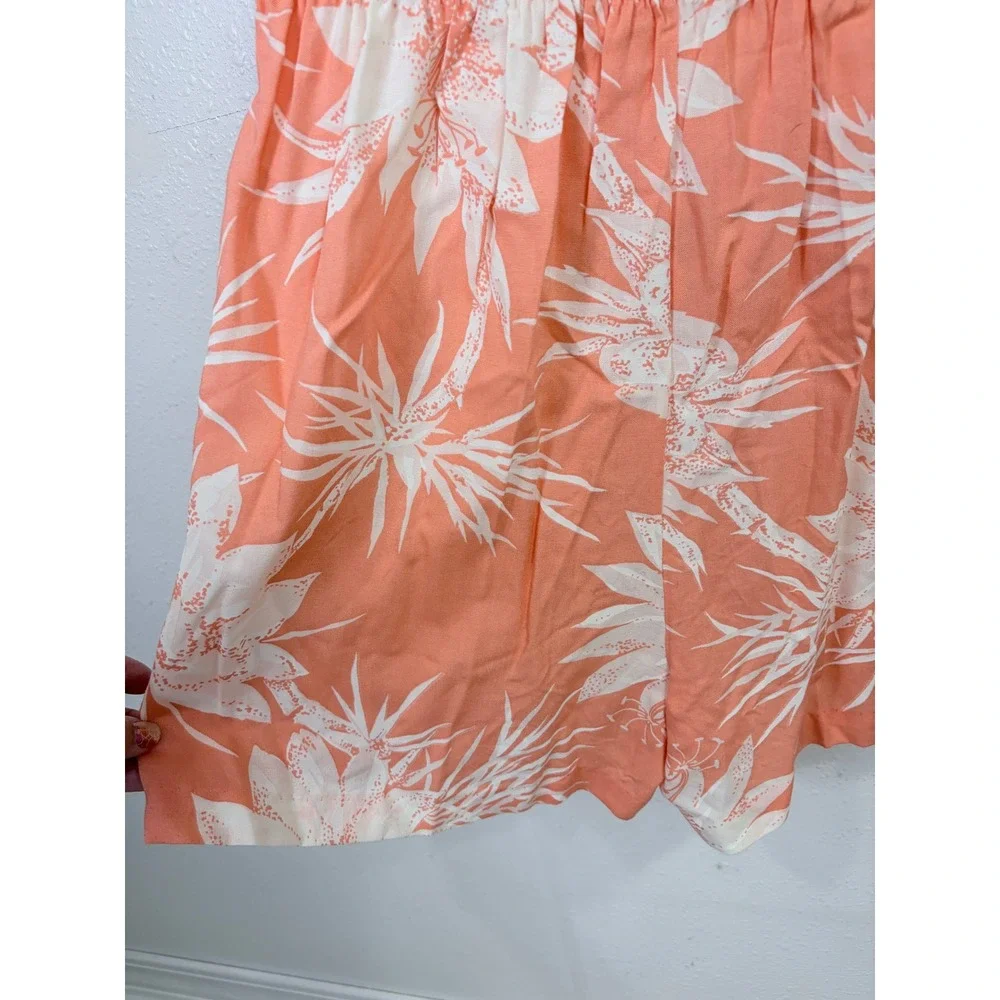 Avon Fashions Rayon Shorts Shirt Set 12 Peach Tropical Floral USA Resort 2 Piece